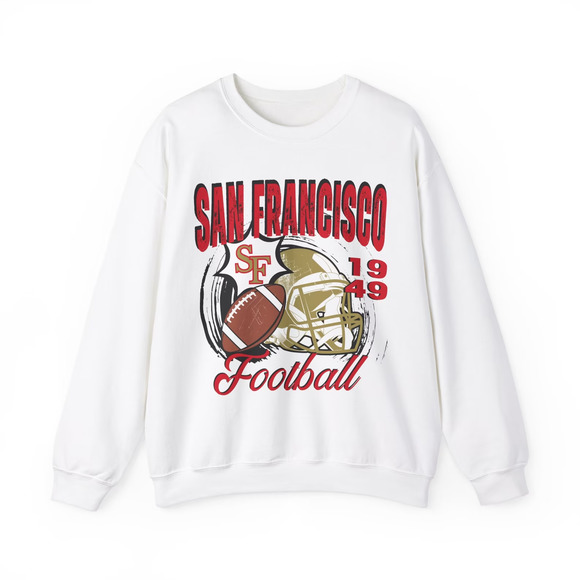 San Francisco Football Sweatshirt Football Crewneck San Francisco 49ers - Picture 1 of 4